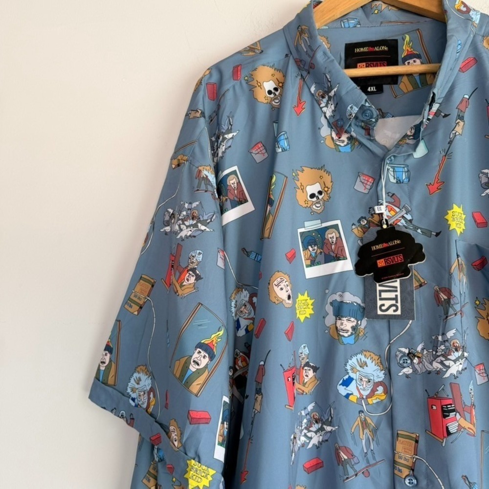 RSVLTS Disney Home Along Sitcky Bandits Button Down Shirt 4XL - Picture 4 of 9